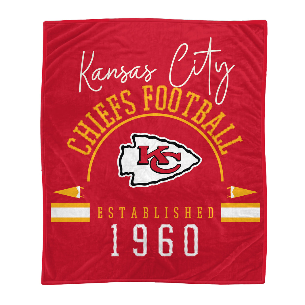 Kansas City Chiefs Vintage Logo Series Blanket