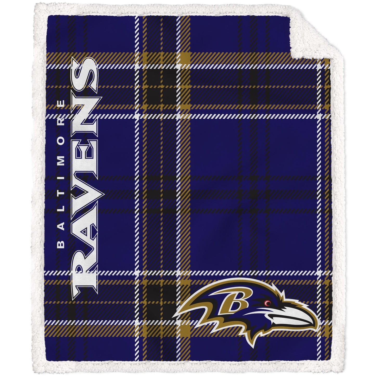NFL Playmaker Plaid Ultra Cozy Sherpa Throw