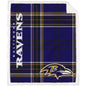 NFL Playmaker Plaid Ultra Cozy Sherpa Throw