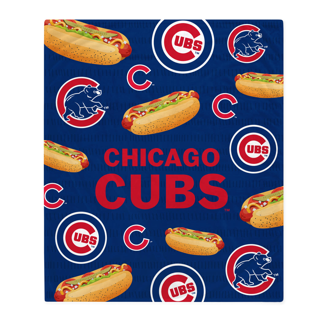 Chicago Cubs Hometown Logos Blanket