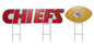 NFL Wordmark & Football 3 Pack Yard Sign Set