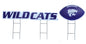 NCAA Wordmark & Football 3 Pack Yard Sign Set