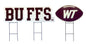 NCAA Wordmark & Football 3 Pack Yard Sign Set