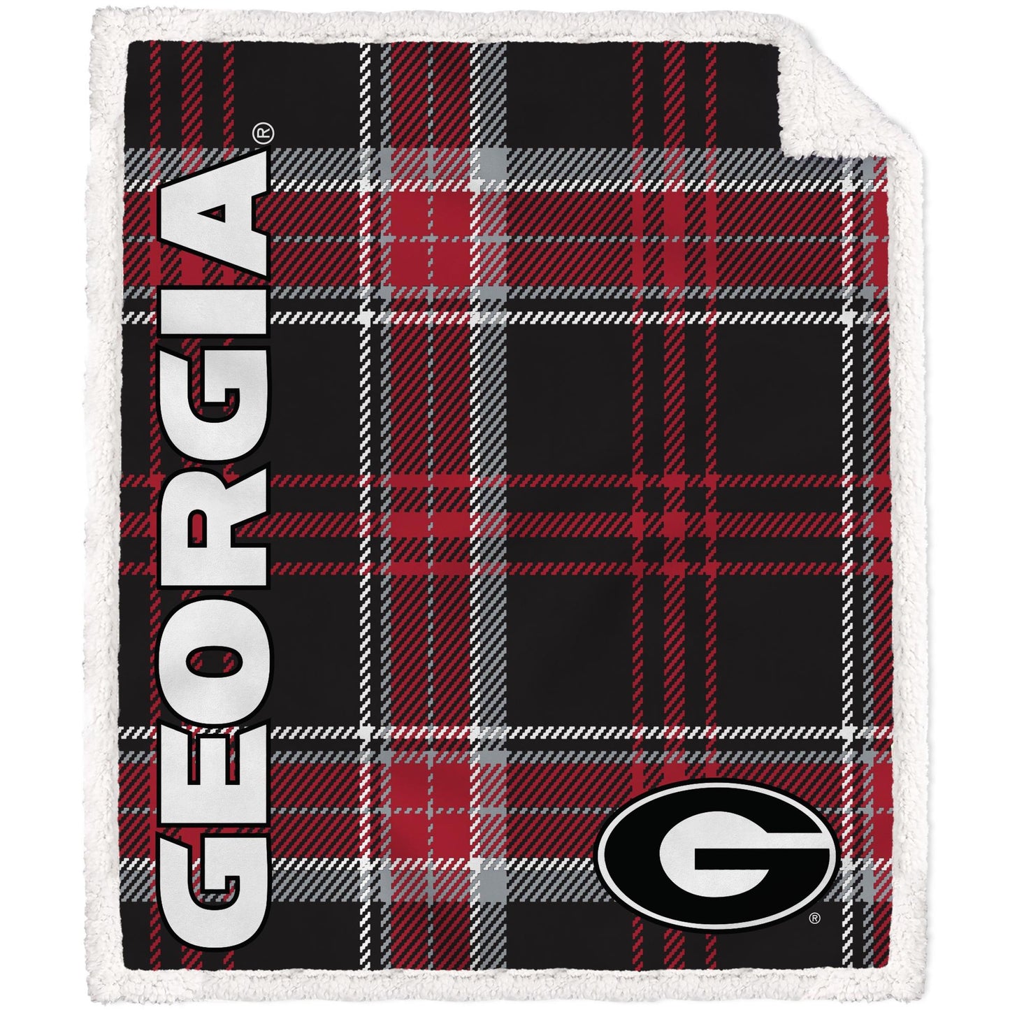 NCAA Playmaker Plaid Ultra Cozy Sherpa Throw