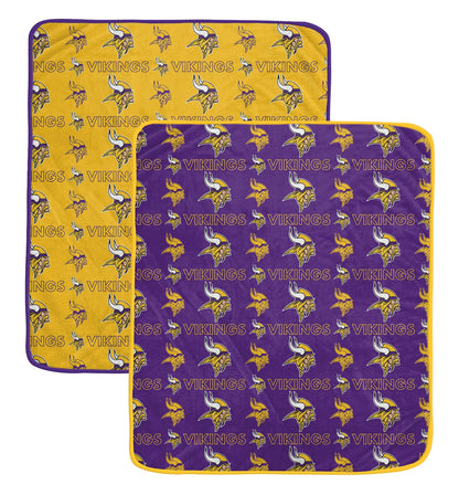NFL Home & Away Logo Roll 60x70 2 Pack Blanket Set
