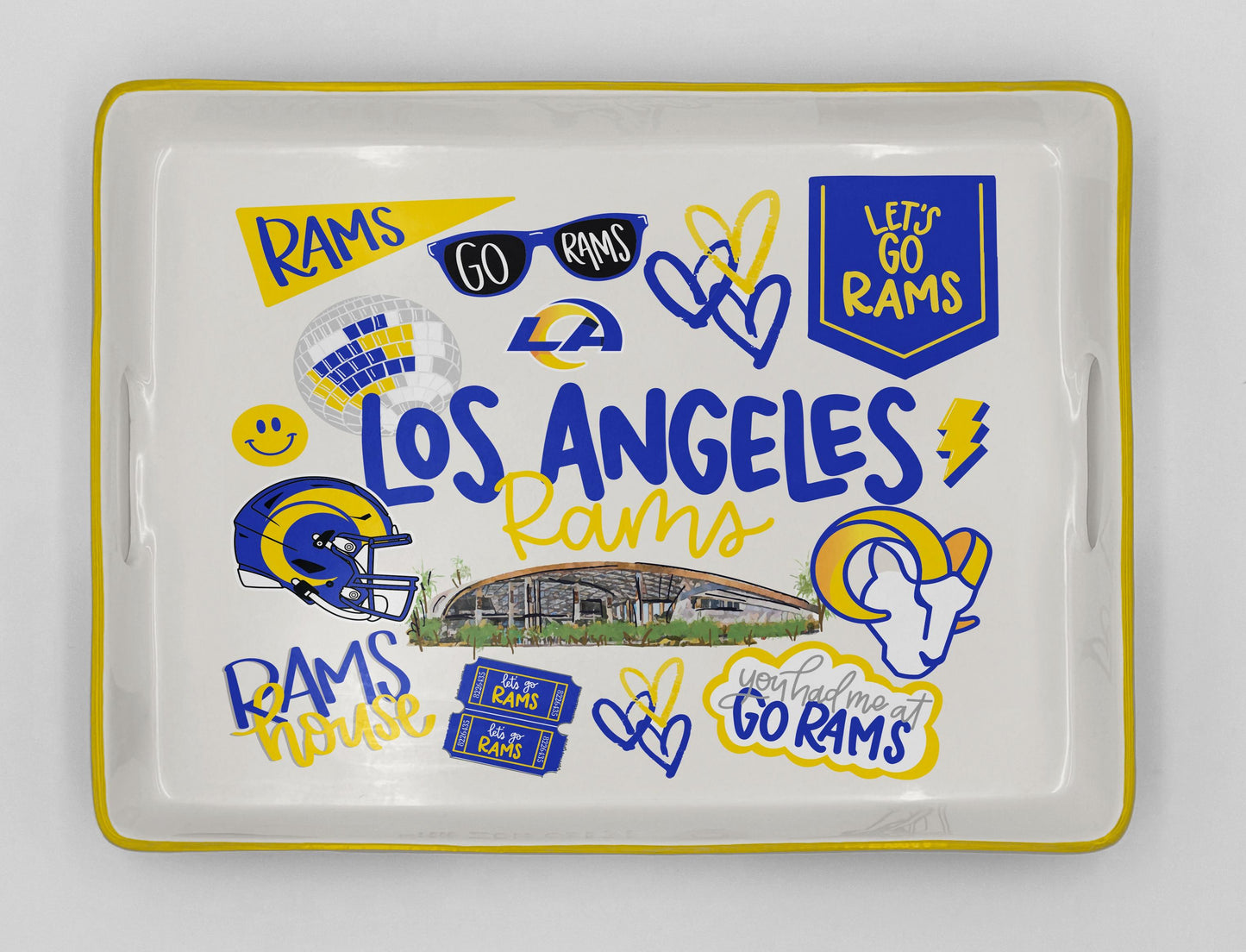 NFL Loco Fan Large Serving Tray w/Handles