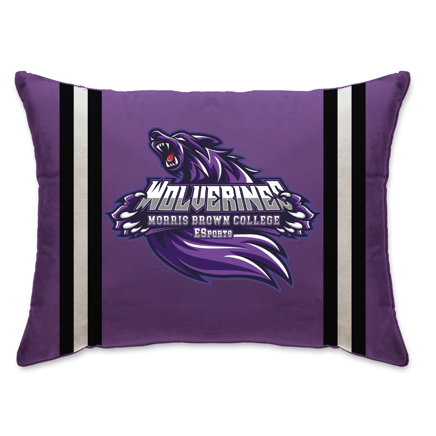 NCAA Standard Stripe Logo Bed Pillow