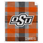 NCAA Plaid Steel Royal Plush Sherpa 60x70 Blanket