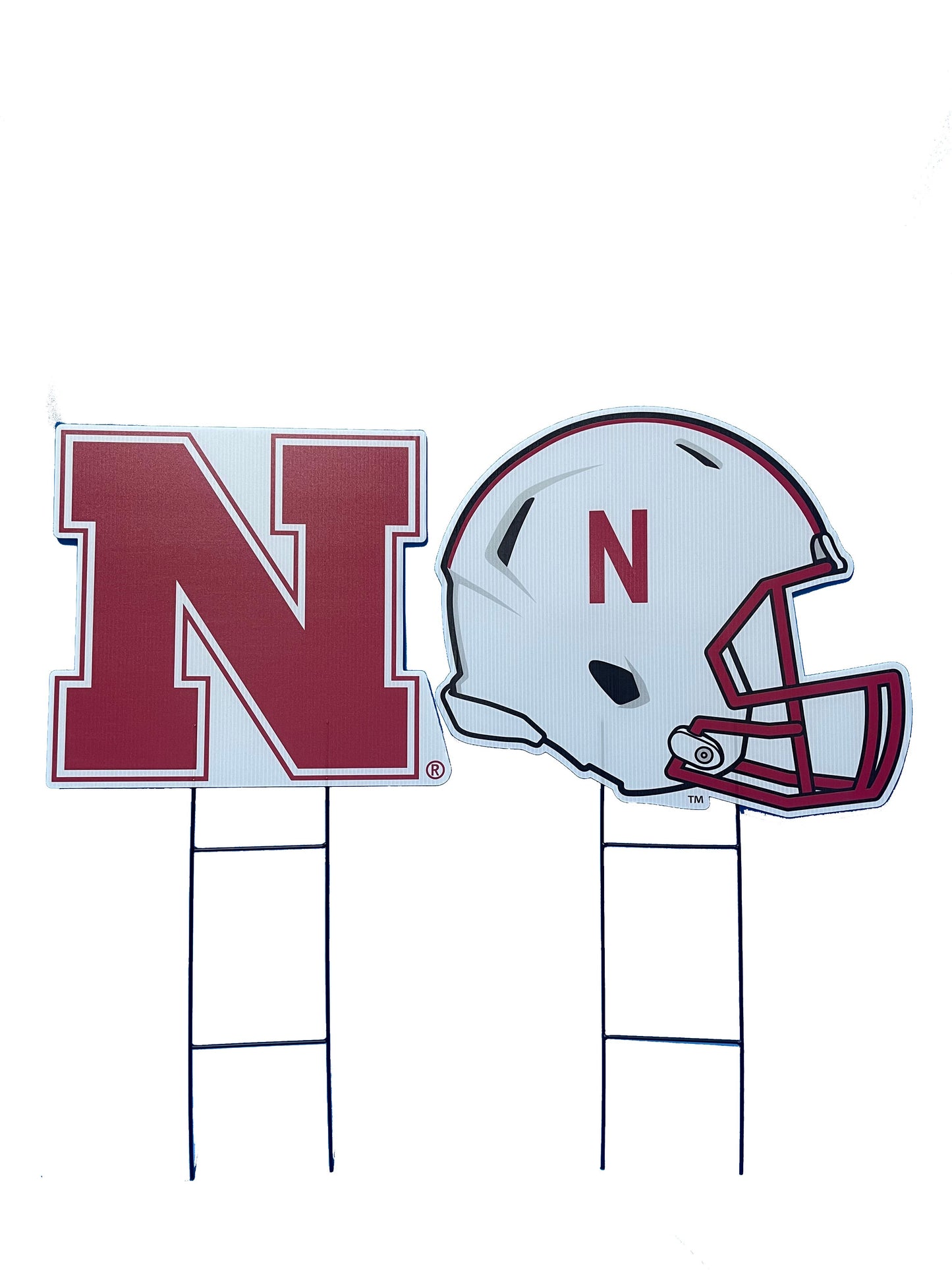 NCAA Logo and Helmet 2 Pack Yard Sign Set