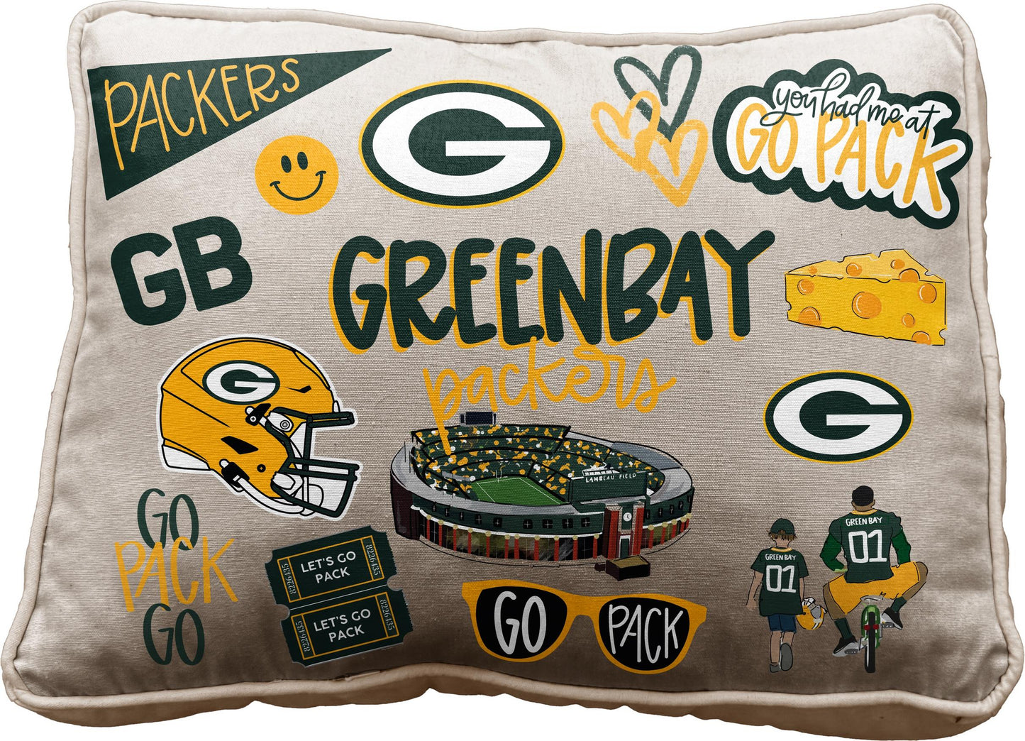 NFL Loco Fan Canvas Décor Pillow