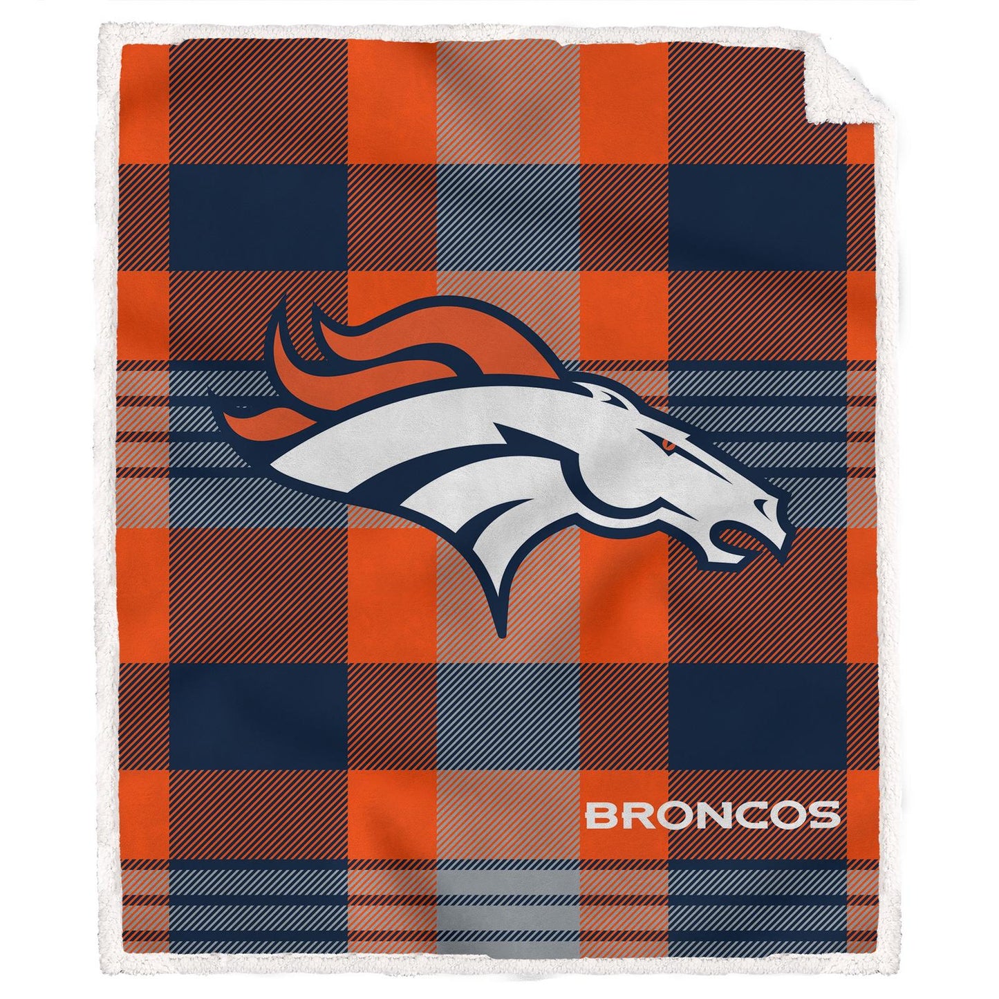 NFL Plaid Steel Royal Plush Sherpa 60x70 Blanket