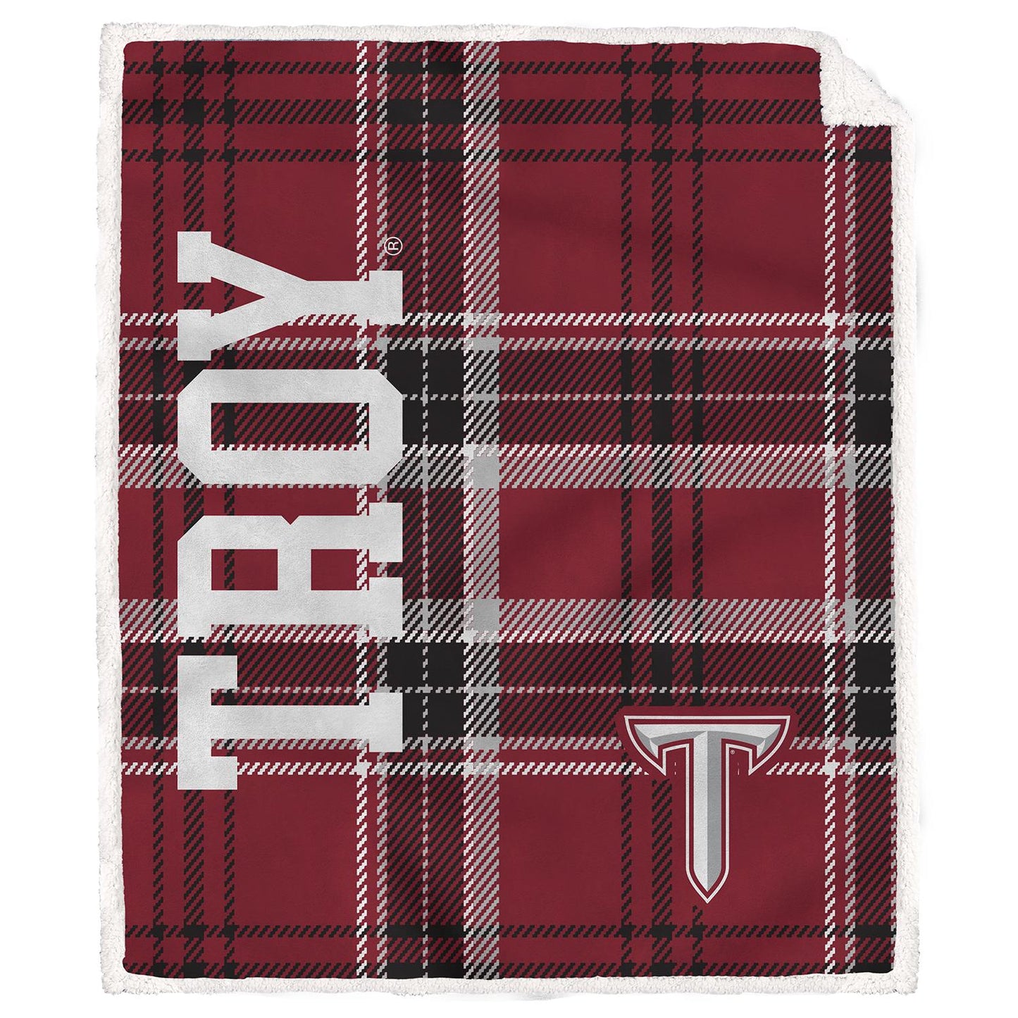 NCAA Playmaker Plaid Ultra Cozy Sherpa Throw