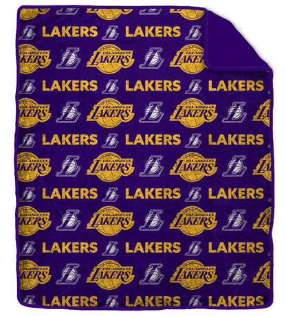 NBA Tonal Wordmark 60x70 Faux Fur Blanket