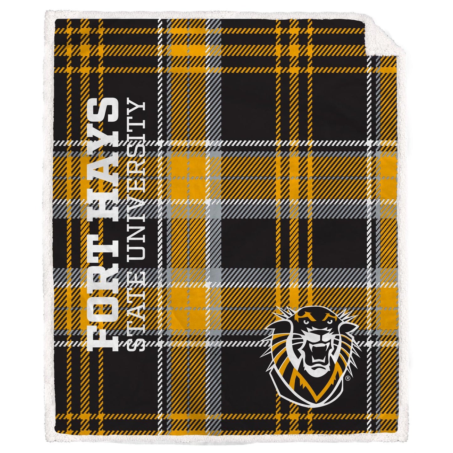 NCAA Playmaker Plaid Ultra Cozy Sherpa Throw