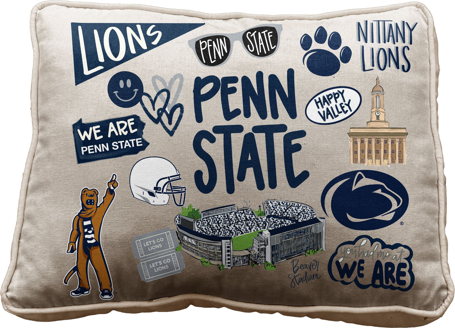 NCAA Loco Fan Canvas Décor Pillow