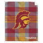 NCAA Plaid Steel Royal Plush Sherpa 60x70 Blanket