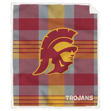 Load image into Gallery viewer, NCAA Plaid Steel Royal Plush Sherpa 60x70 Blanket
