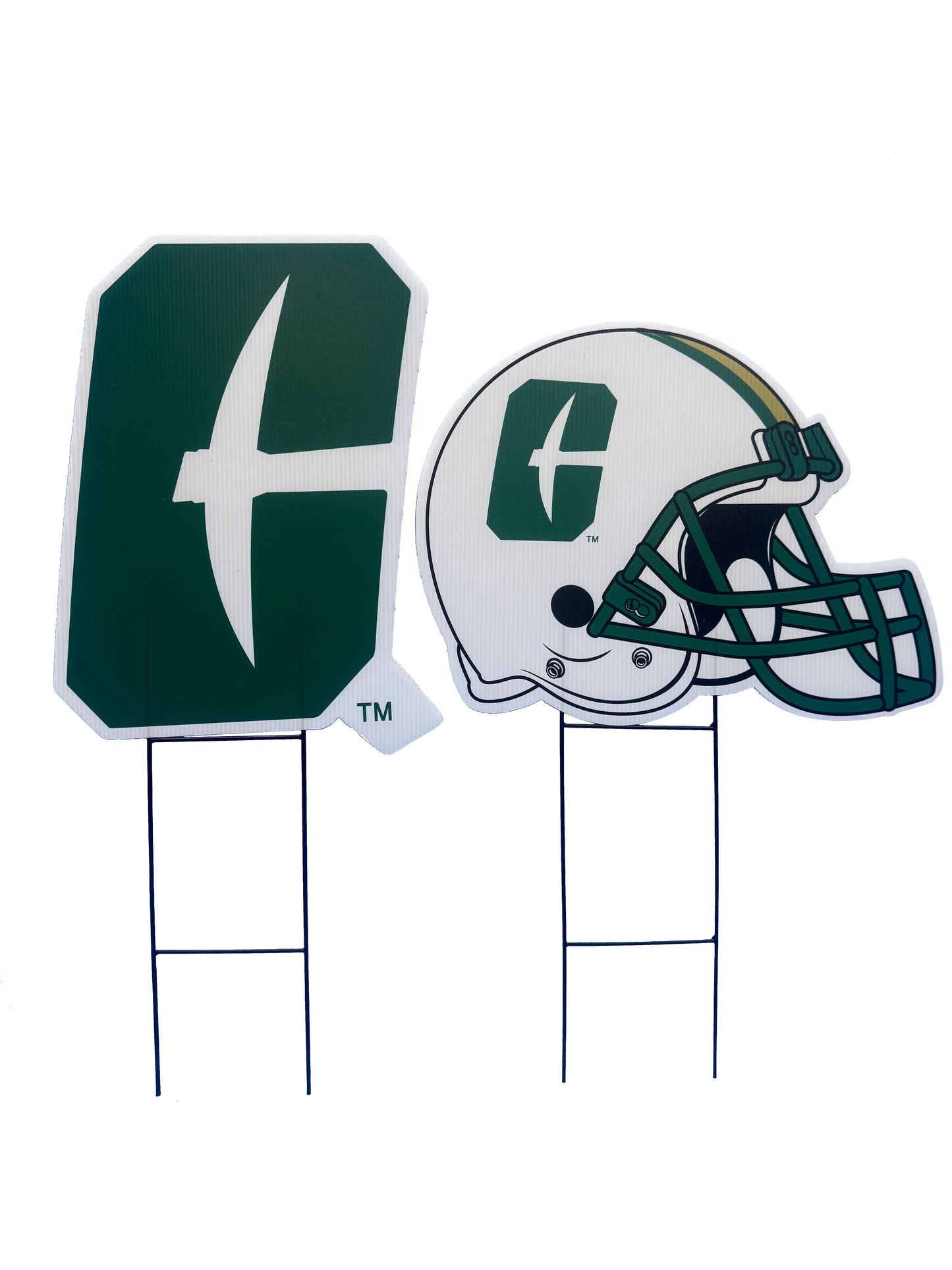 NCAA Logo and Helmet 2 Pack Yard Sign Set