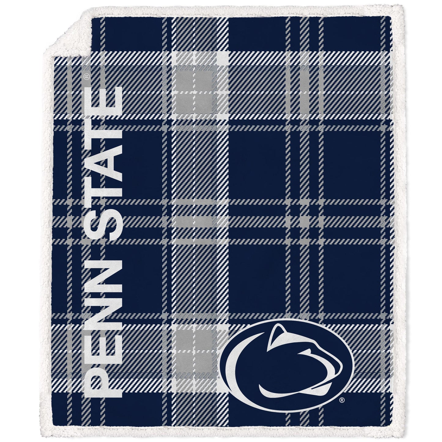 NCAA Playmaker Plaid Ultra Cozy Sherpa Throw