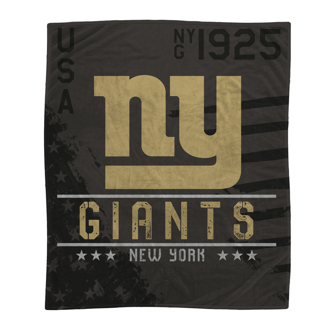 New York Giants Black Camo Blanket