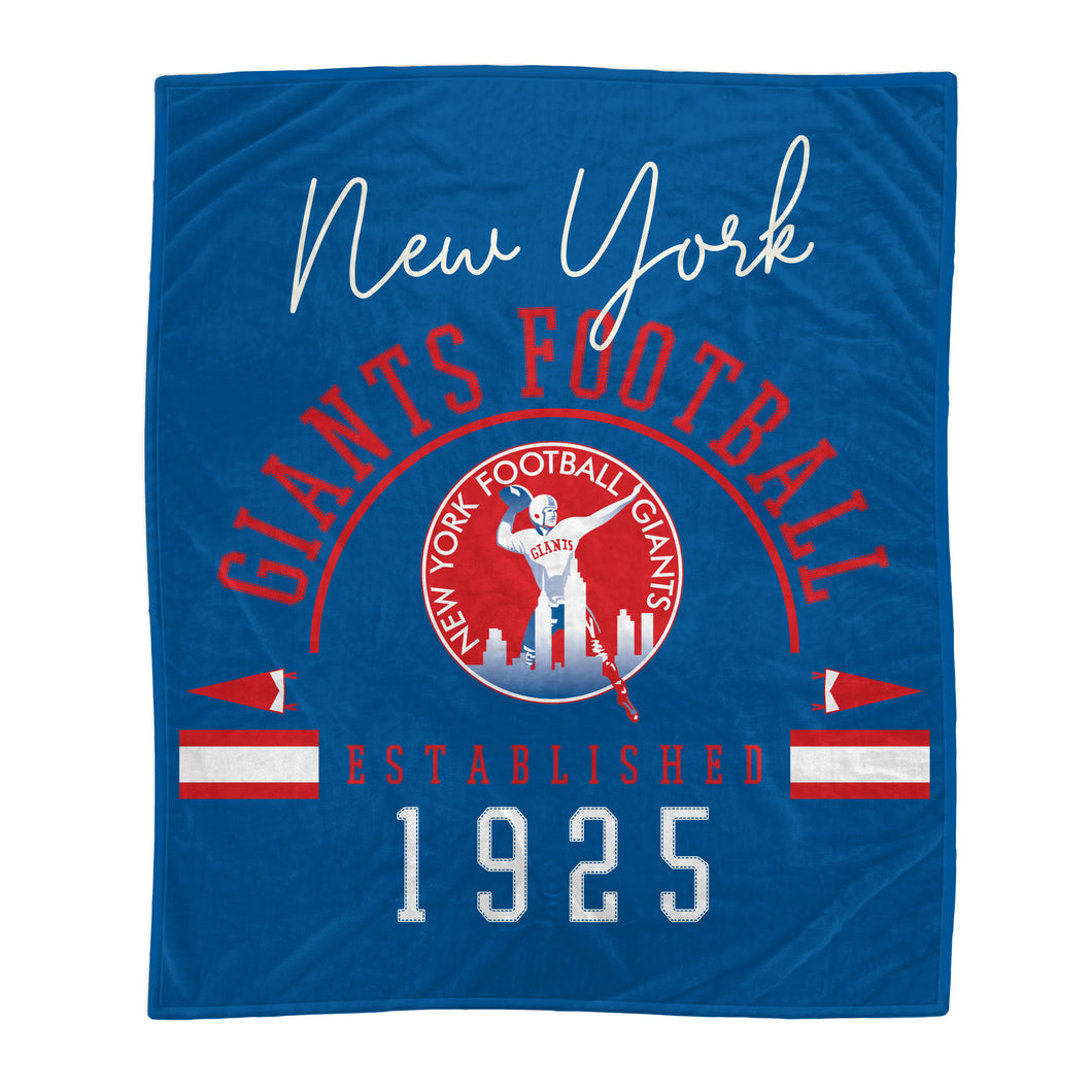 New York Giants Vintage Logo Series Blanket
