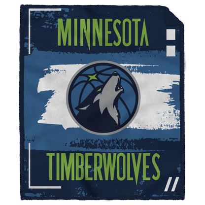 NBA Distressed Brush 2 Sided 60x70 Ultra Cozy Blanket