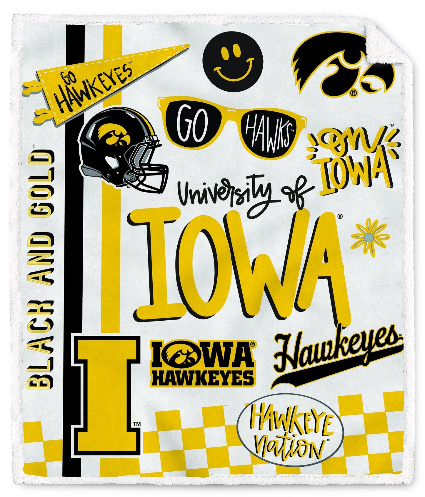 NCAA Loco Fan Ultra Cozy 60x70 Sherpa Blanket