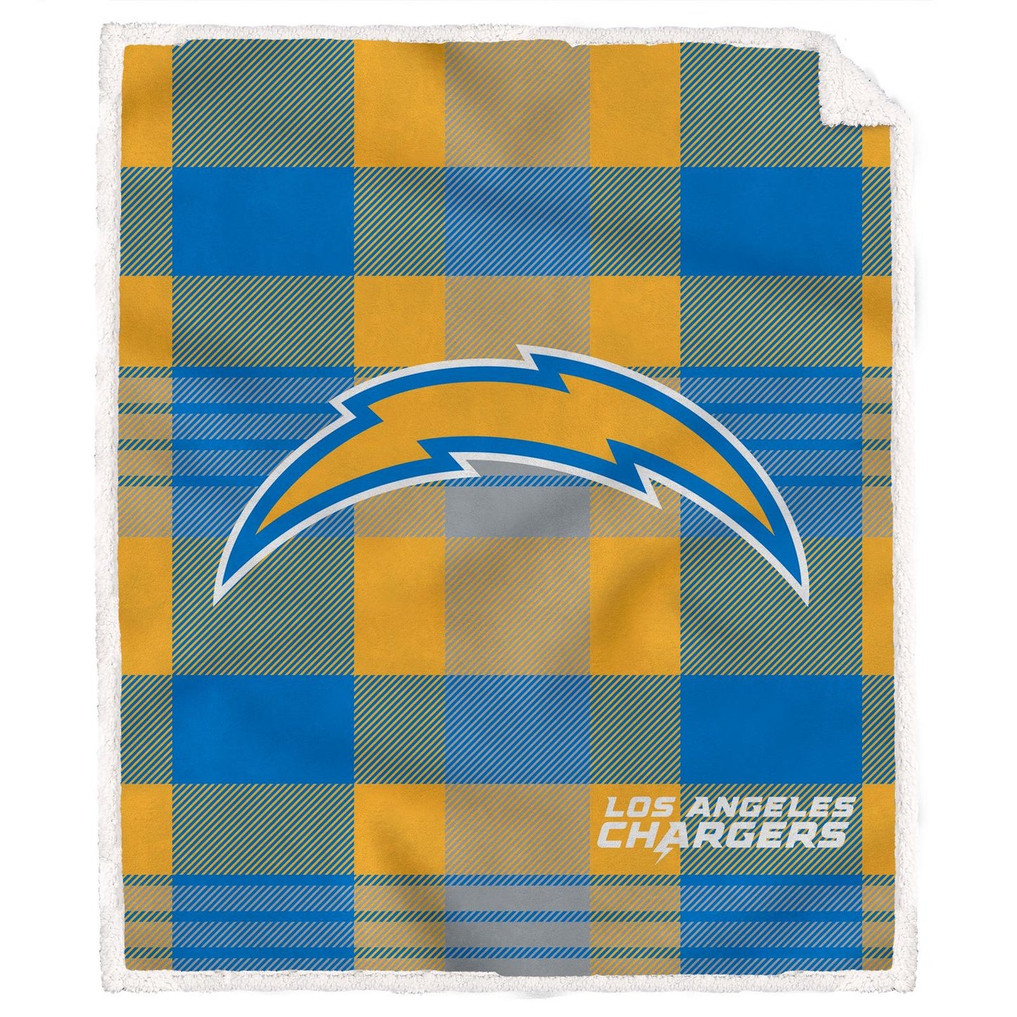 NFL Plaid Steel Royal Plush Sherpa 60x70 Blanket