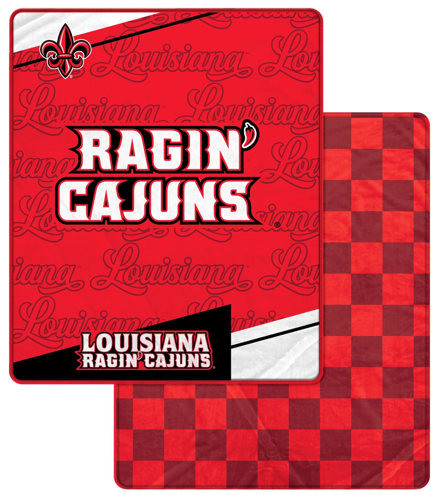 NCAA Diagonal Ghost Checker 60x70 Blanket