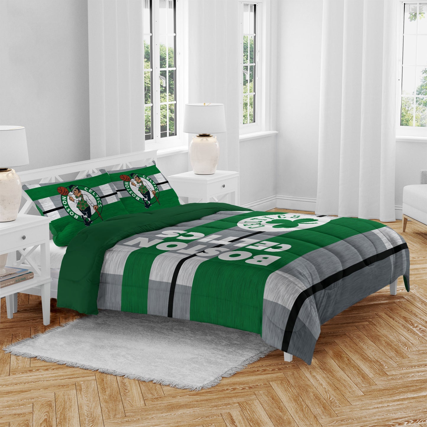 NBA Heathered Stripe 3 PC Queen Bed in a Bag
