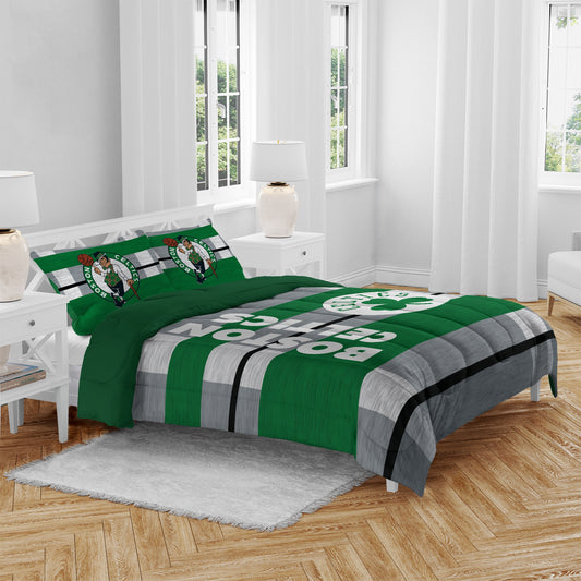NBA Heathered Stripe 3 PC Queen Bed in a Bag