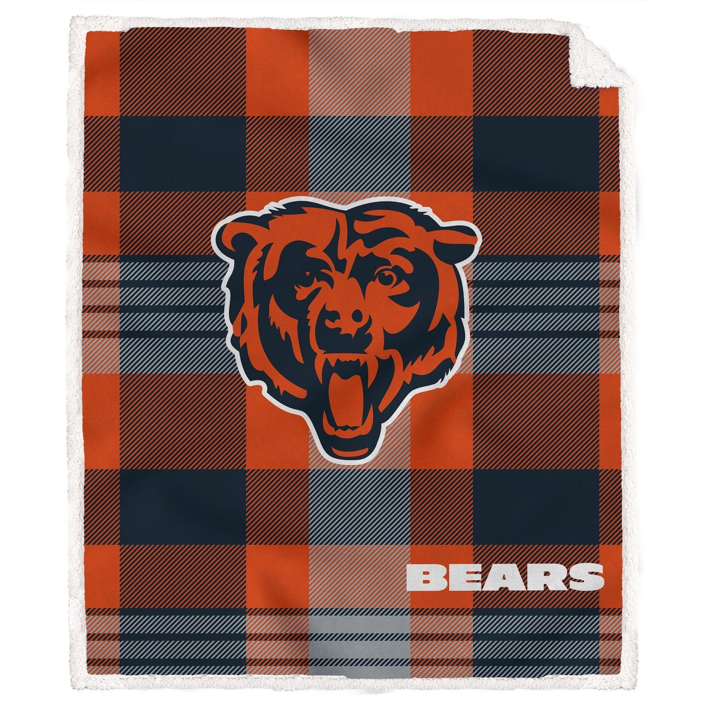 NFL Plaid Steel Royal Plush Sherpa 60x70 Blanket