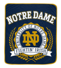 Load image into Gallery viewer, NCAA University Crest 50x60 Ultra Soft Blanket
