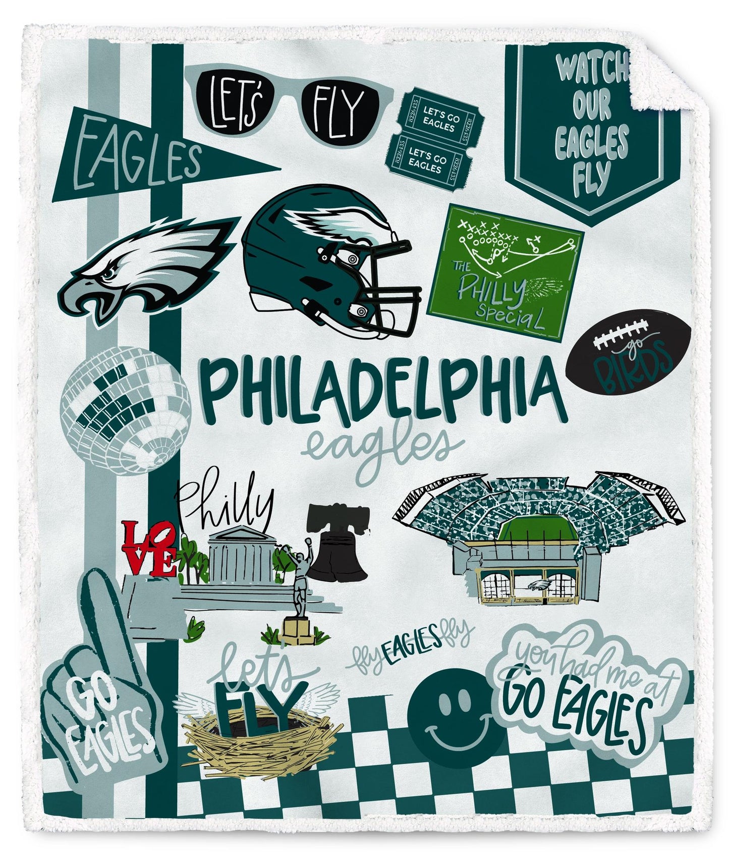 NFL Loco Fan Ultra Cozy 60x70 Sherpa Blanket