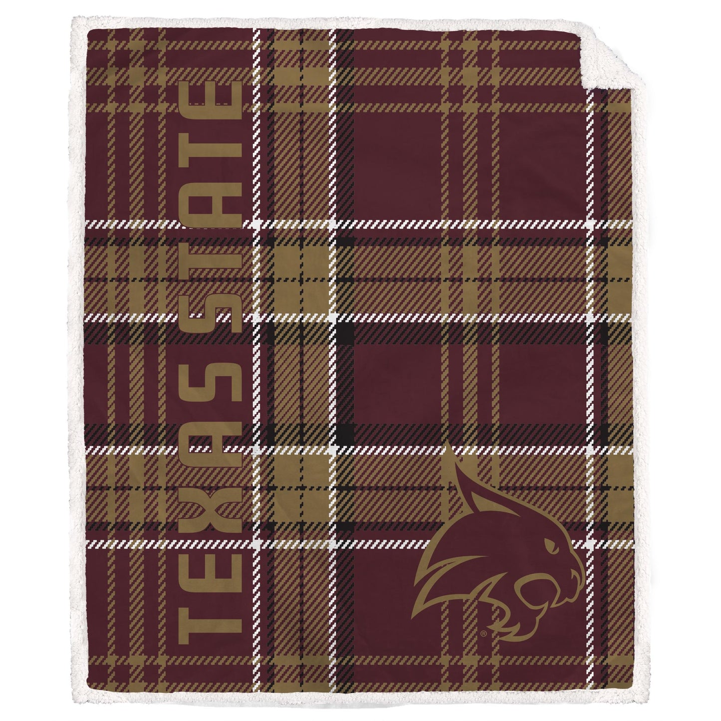 NCAA Playmaker Plaid Ultra Cozy Sherpa Throw