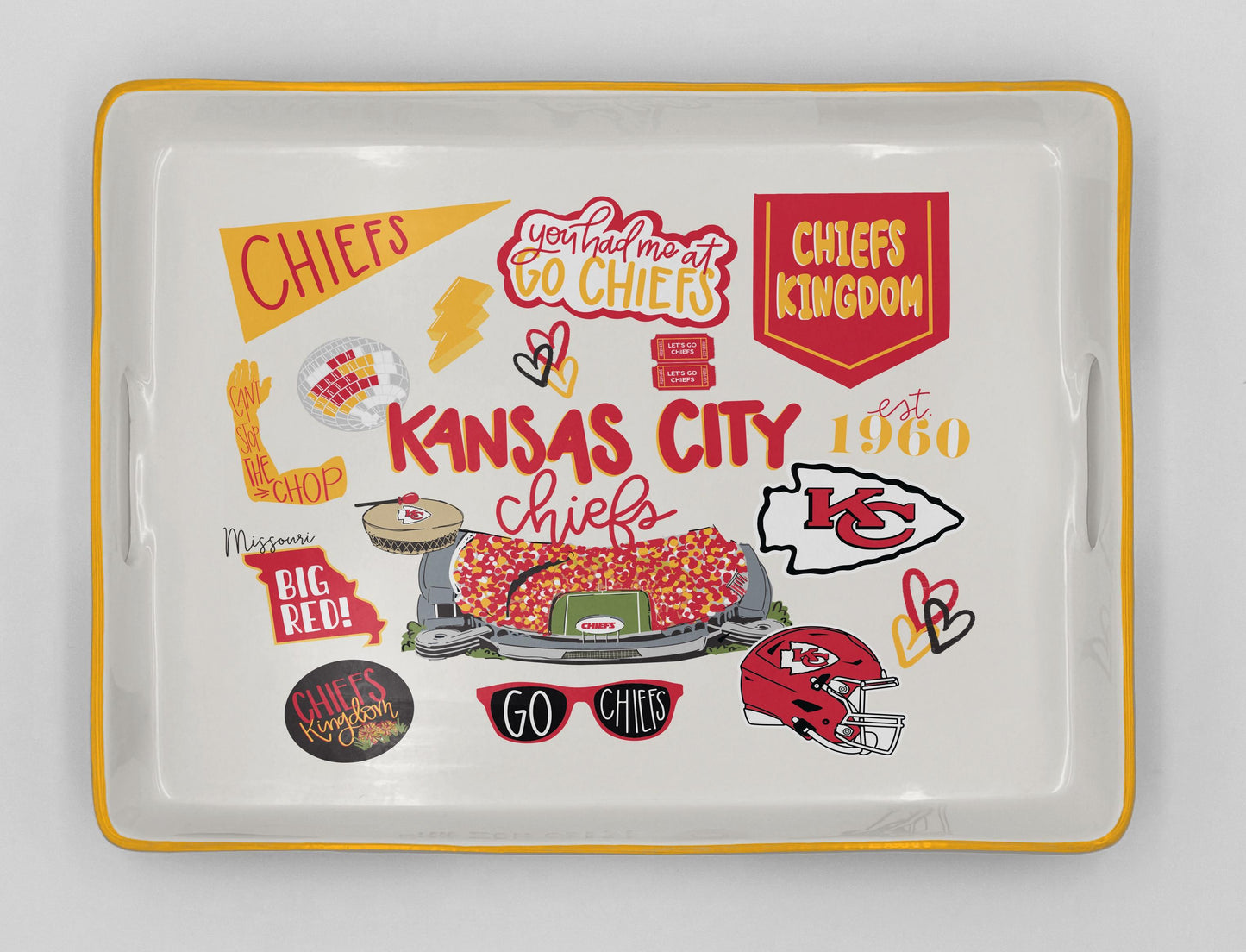 NFL Loco Fan Large Serving Tray w/Handles