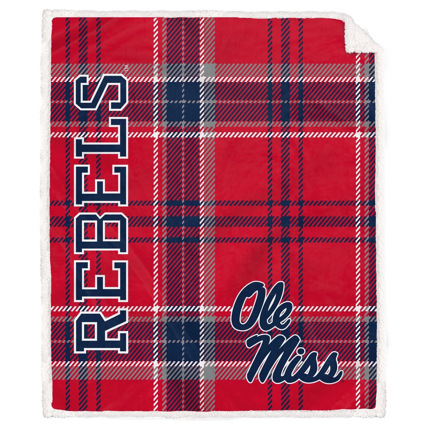 NCAA Playmaker Plaid Ultra Cozy Sherpa Throw