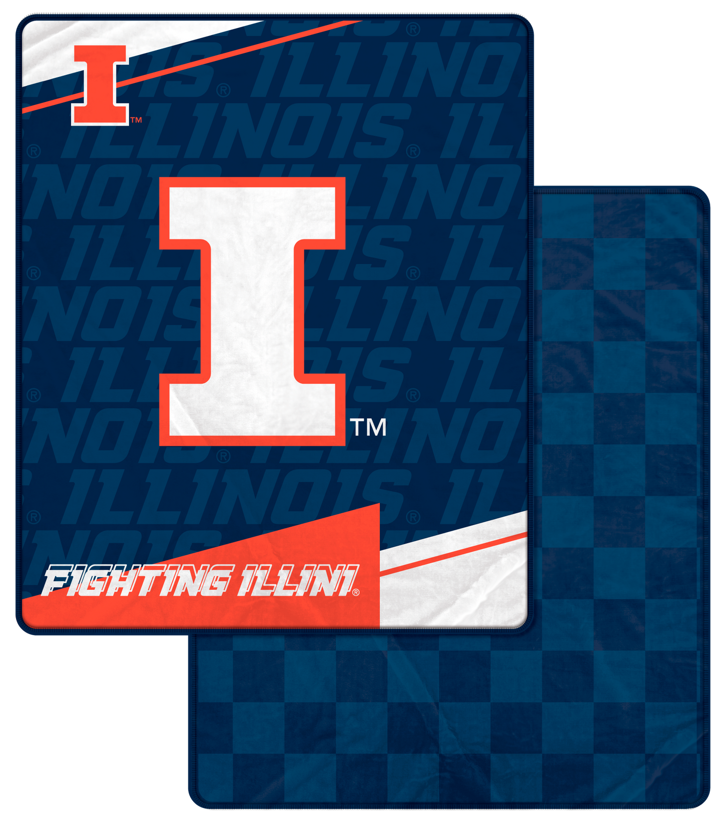 NCAA Diagonal Ghost Checker 60x70 Blanket