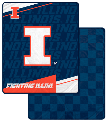 NCAA Diagonal Ghost Checker 60x70 Blanket