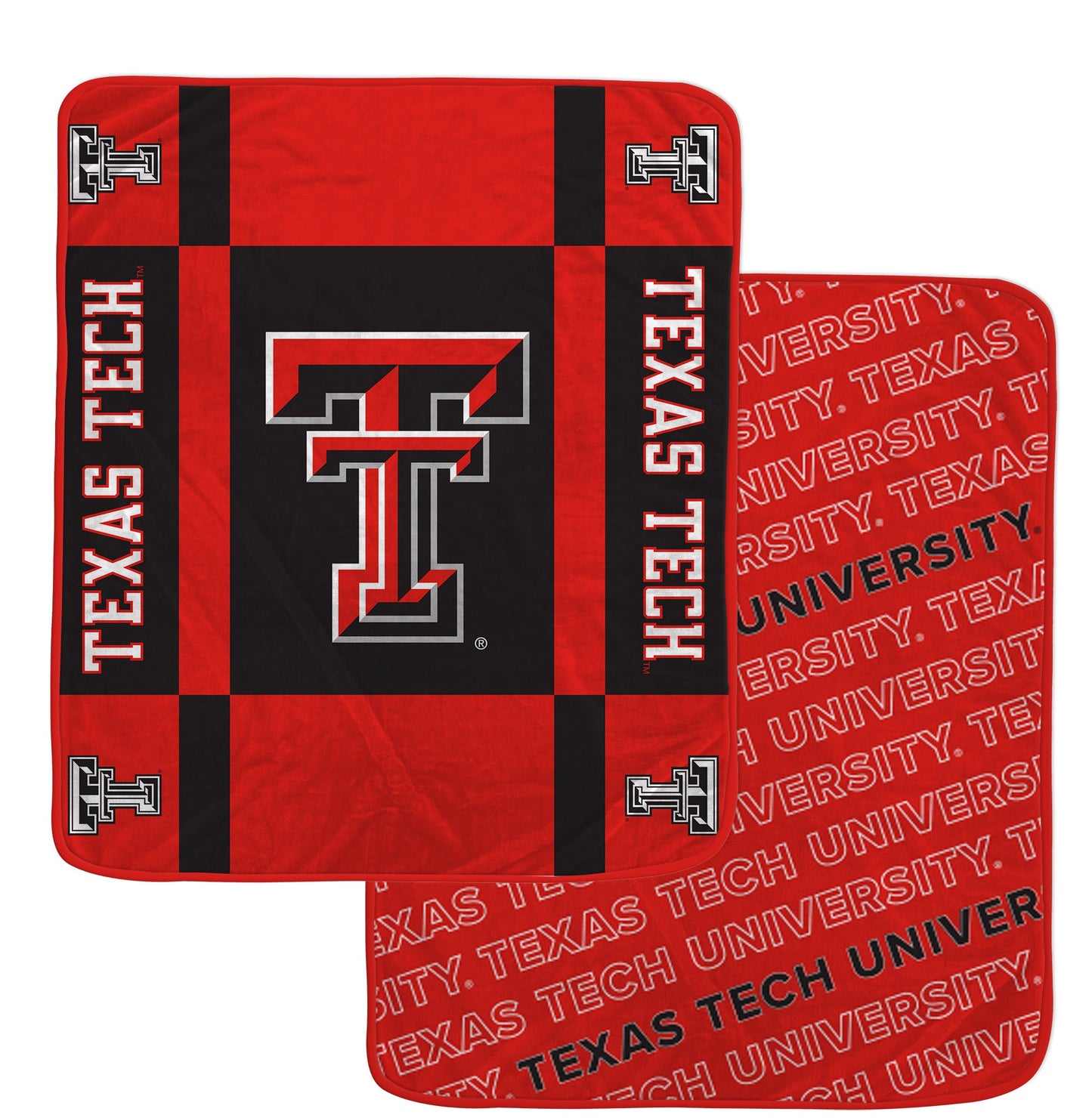 NCAA Reverse Block Double Sided 60x70 Ultra Cozy Blanket