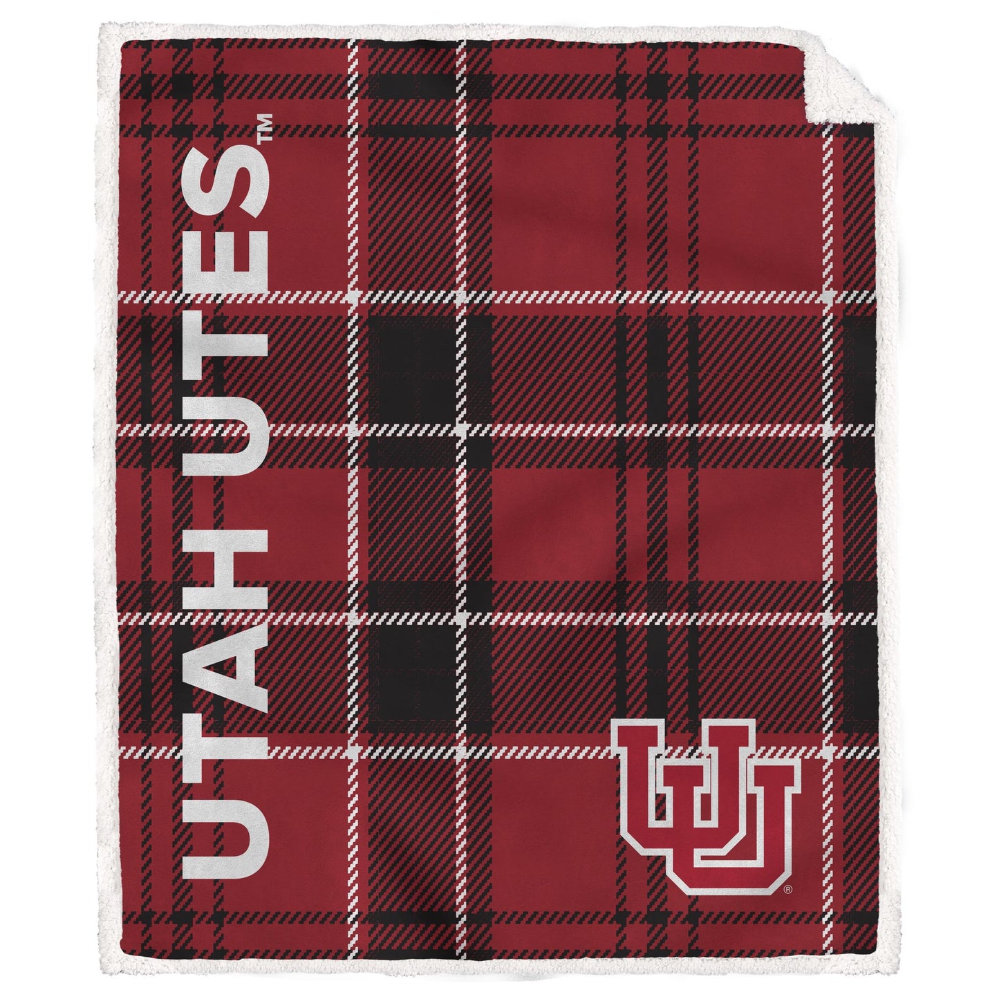 NCAA Playmaker Plaid Ultra Cozy Sherpa Throw