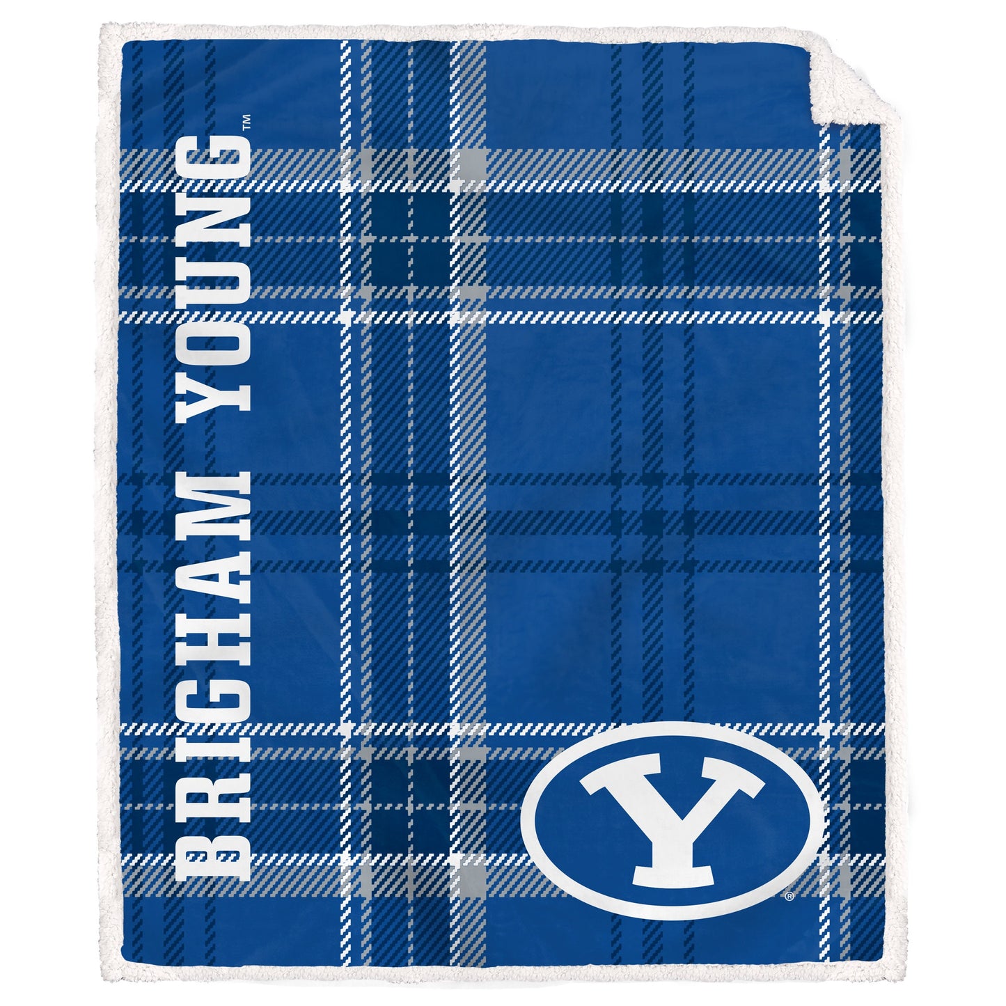 NCAA Playmaker Plaid Ultra Cozy Sherpa Throw