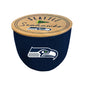 NFL Script Circle Wood Top Ceramic Candle