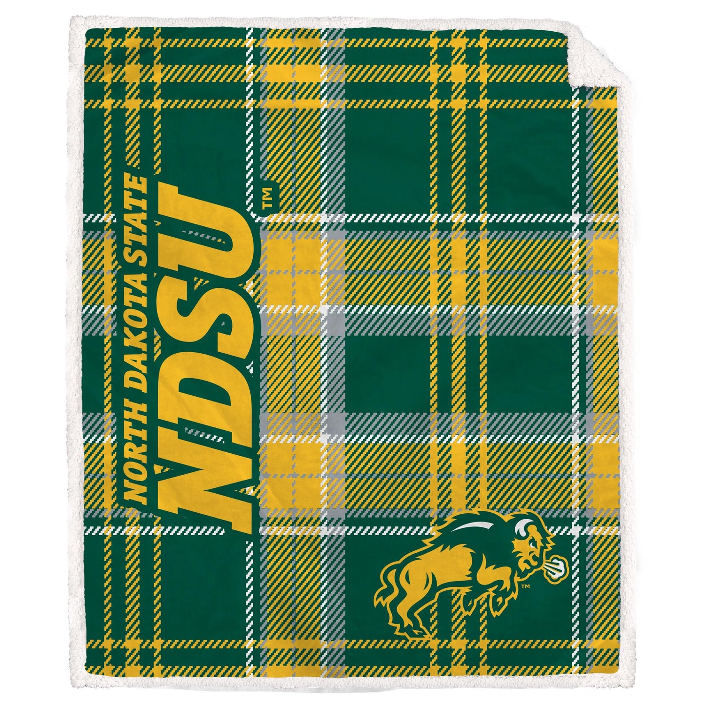NCAA Playmaker Plaid Ultra Cozy Sherpa Throw