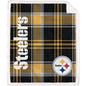 NFL Playmaker Plaid Ultra Cozy Sherpa Throw