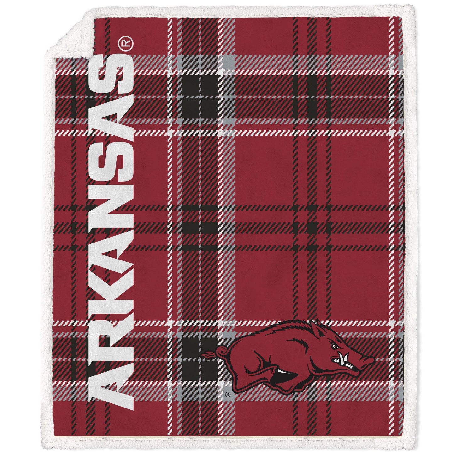 NCAA Playmaker Plaid Ultra Cozy Sherpa Throw