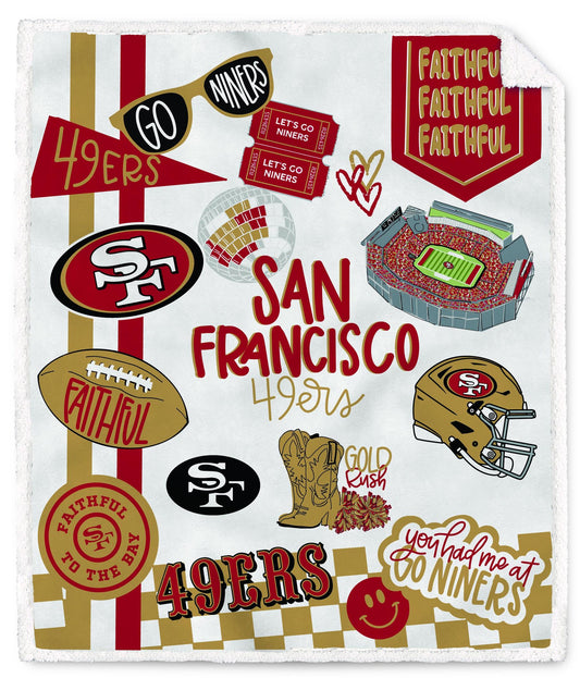 NFL Loco Fan Ultra Cozy 60x70 Sherpa Blanket
