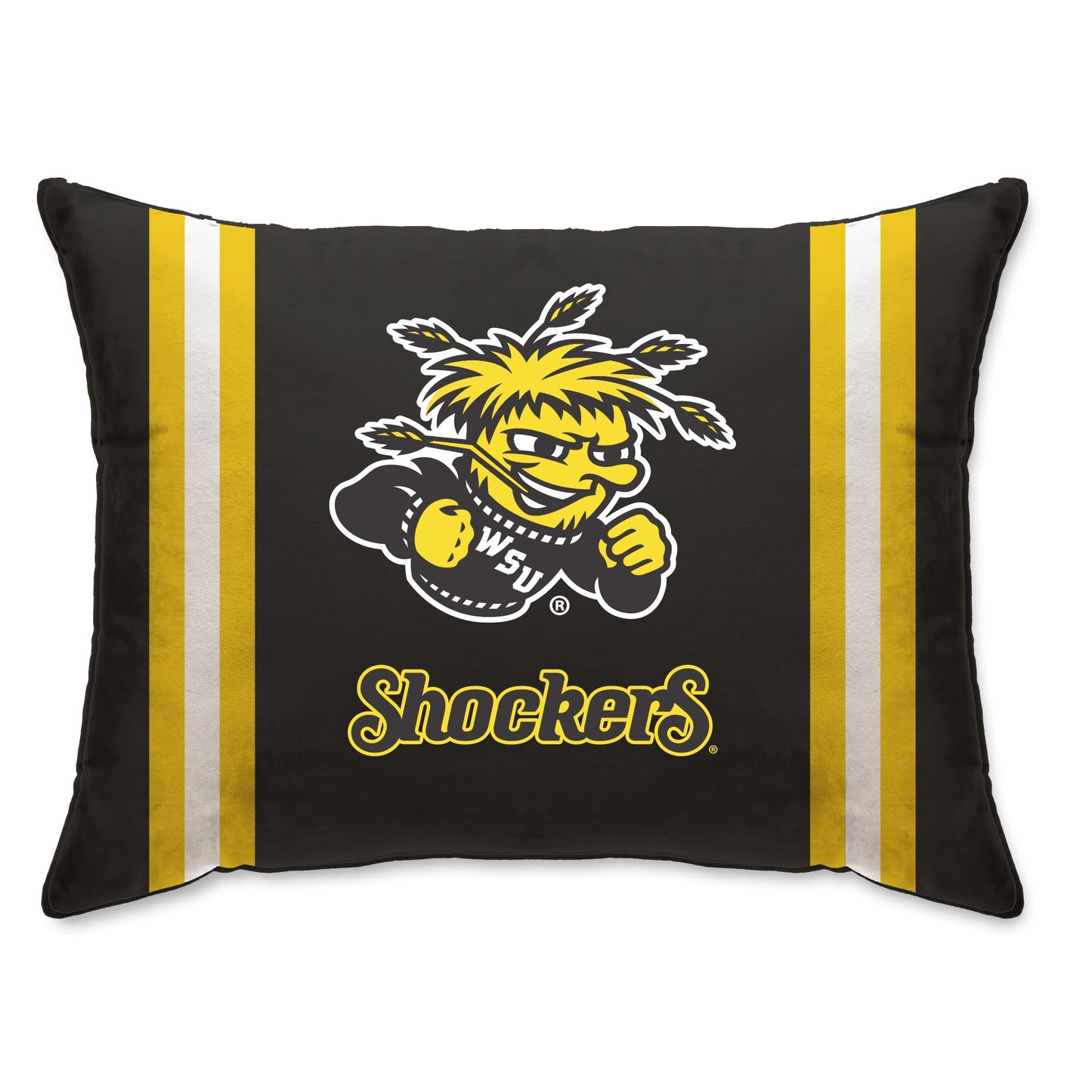 NCAA Standard Stripe Logo Bed Pillow