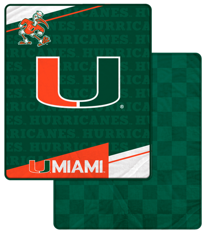 NCAA Diagonal Ghost Checker 60x70 Blanket