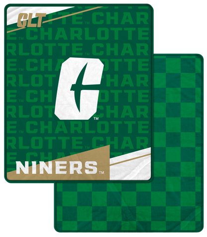 NCAA Diagonal Ghost Checker 60x70 Blanket